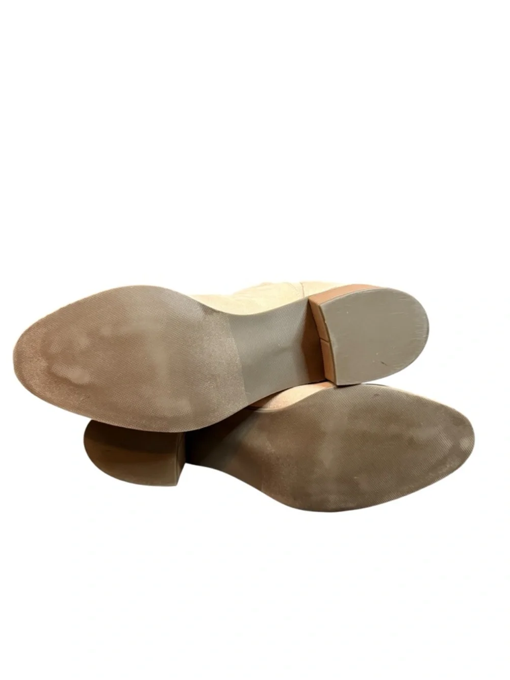 Dr. Scholl’s Tan Suede Ankle Booties Size 10M Block Heel Comfort Chelsea Boots - Picture 5 of 10